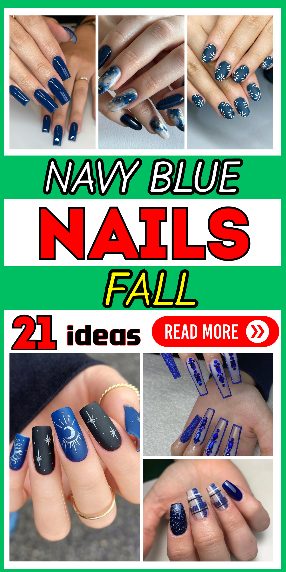 21 Stunning Navy Blue Nail Designs for a Chic Fall Look