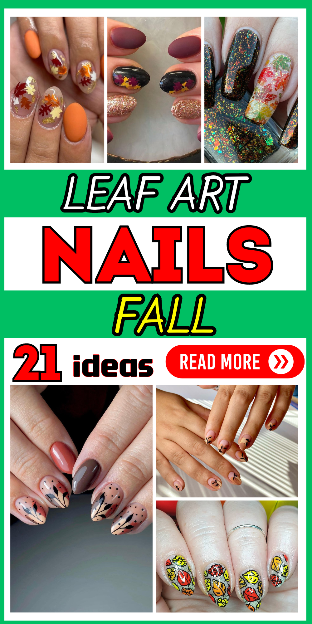 21 Autumn Leaf Nail Art: Trendy Designs for Fall