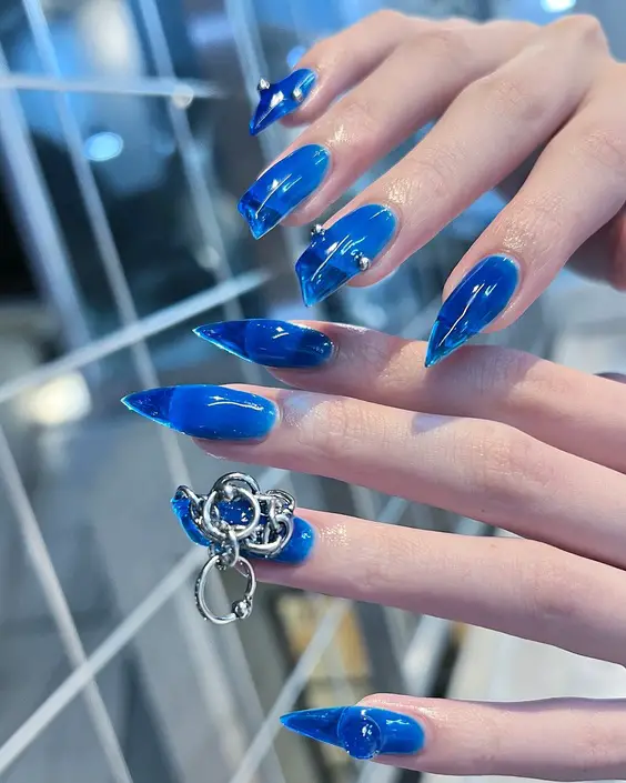 19 Top Blue Nail Colors & Designs for 2024: OPI, Gel, DND & More