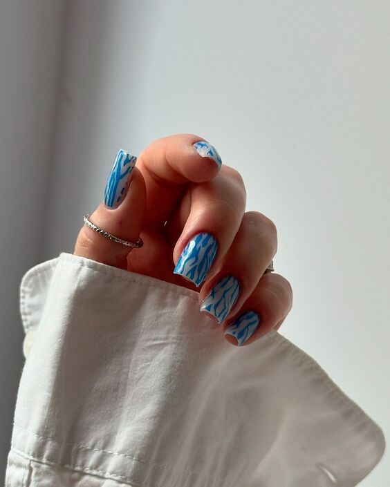 19 Top Blue Nail Colors & Designs for 2024: OPI, Gel, DND & More