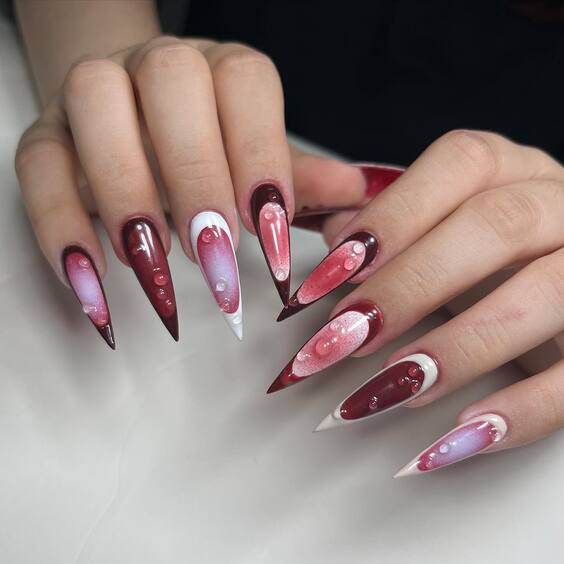 23 Elegant Dark Red Nail Designs: Luxury Meets Creativity