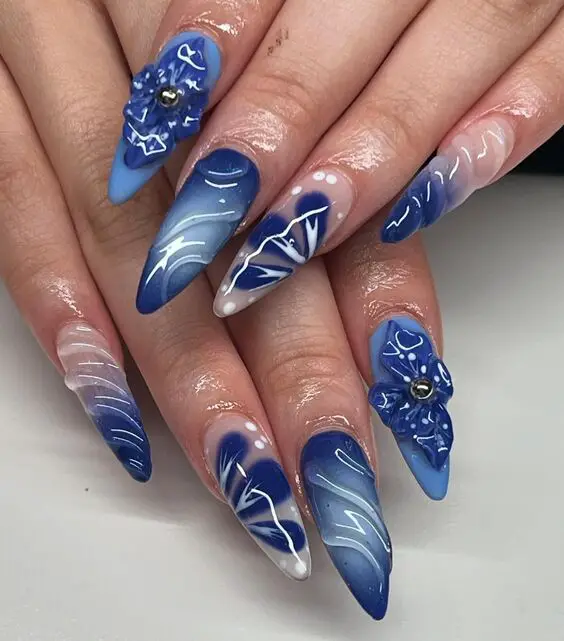 19 Top Blue Nail Colors & Designs for 2024: OPI, Gel, DND & More