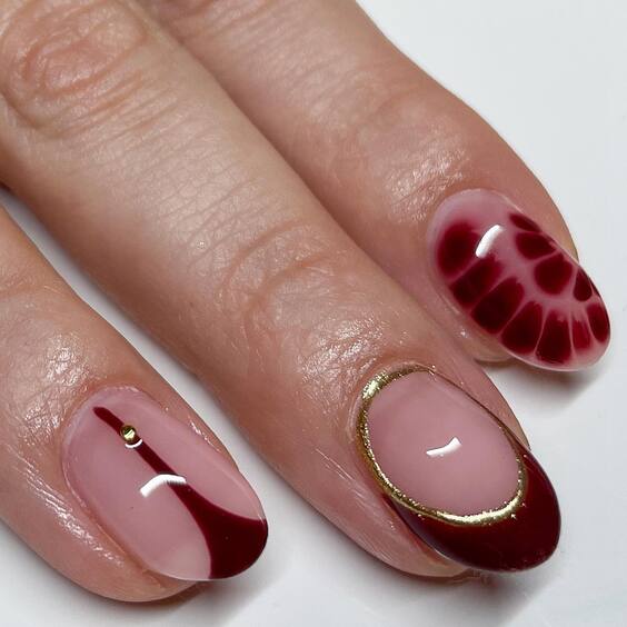 23 Elegant Dark Red Nail Designs: Luxury Meets Creativity