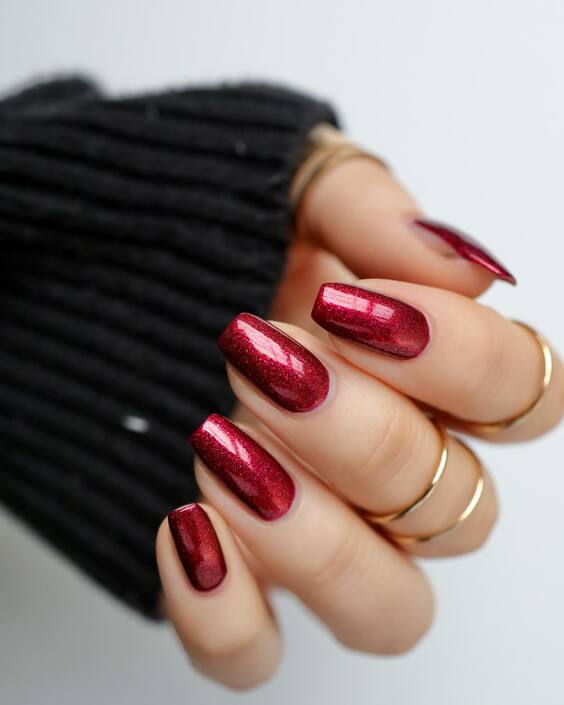 23 Elegant Dark Red Nail Designs: Luxury Meets Creativity