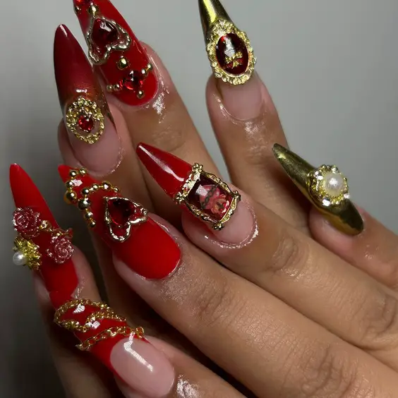 19 Unleash Boldness: Top Red Nail Designs & Where to Wear Them!