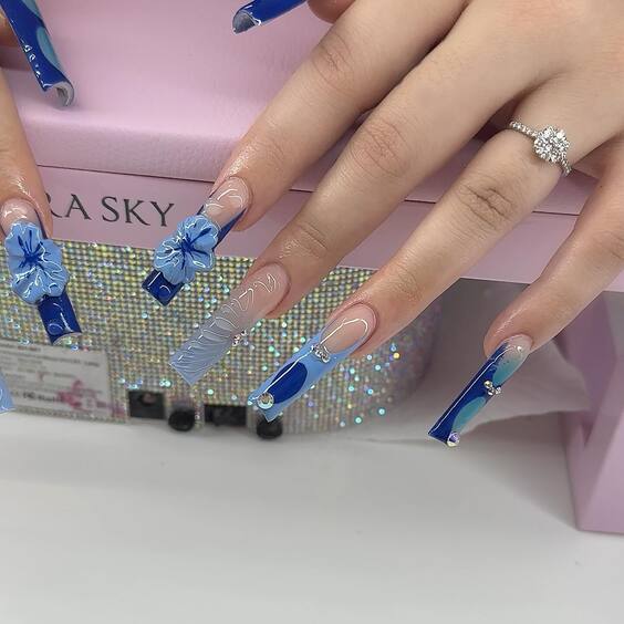 19 Top Blue Nail Colors & Designs for 2024: OPI, Gel, DND & More