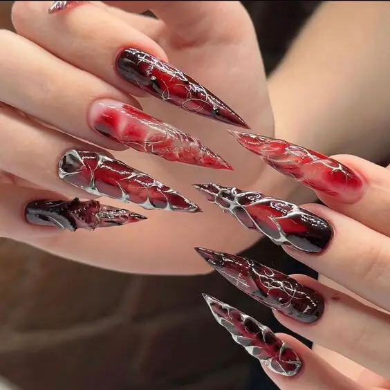 23 Elegant Dark Red Nail Designs: Luxury Meets Creativity