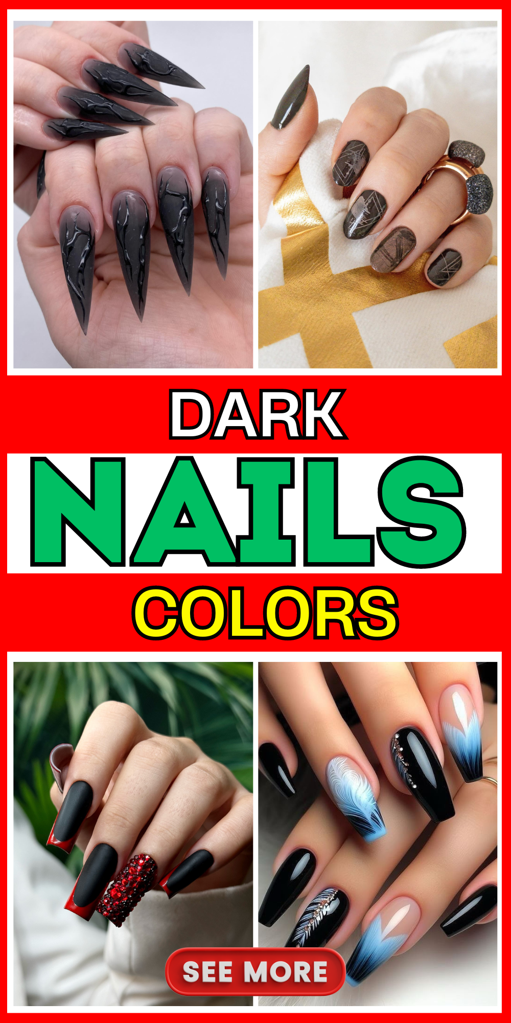 22 Explore Dark Nail Colors & Designs: Burgundy, Navy, Grey for All Seasons