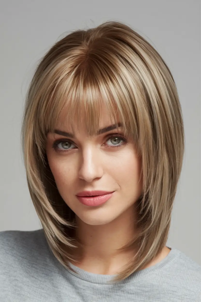 Stylish Bob Hair Looks - Summer 2025 Layered Caramel Bob With Shimmering Highlights