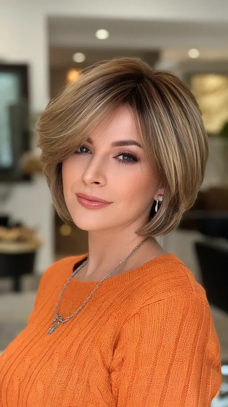Stylish Bob Hair Looks – Summer 2025 Soft Layered Brunette Bob With Volume