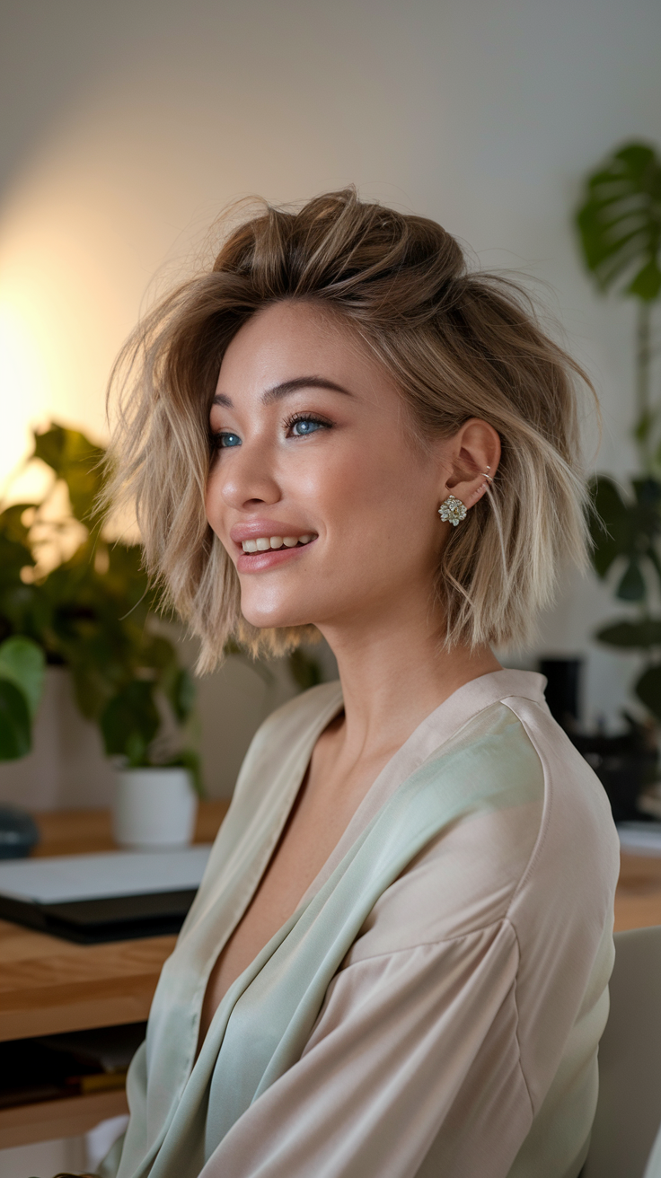 Best Spring Haircuts for Round Face Women in 2025