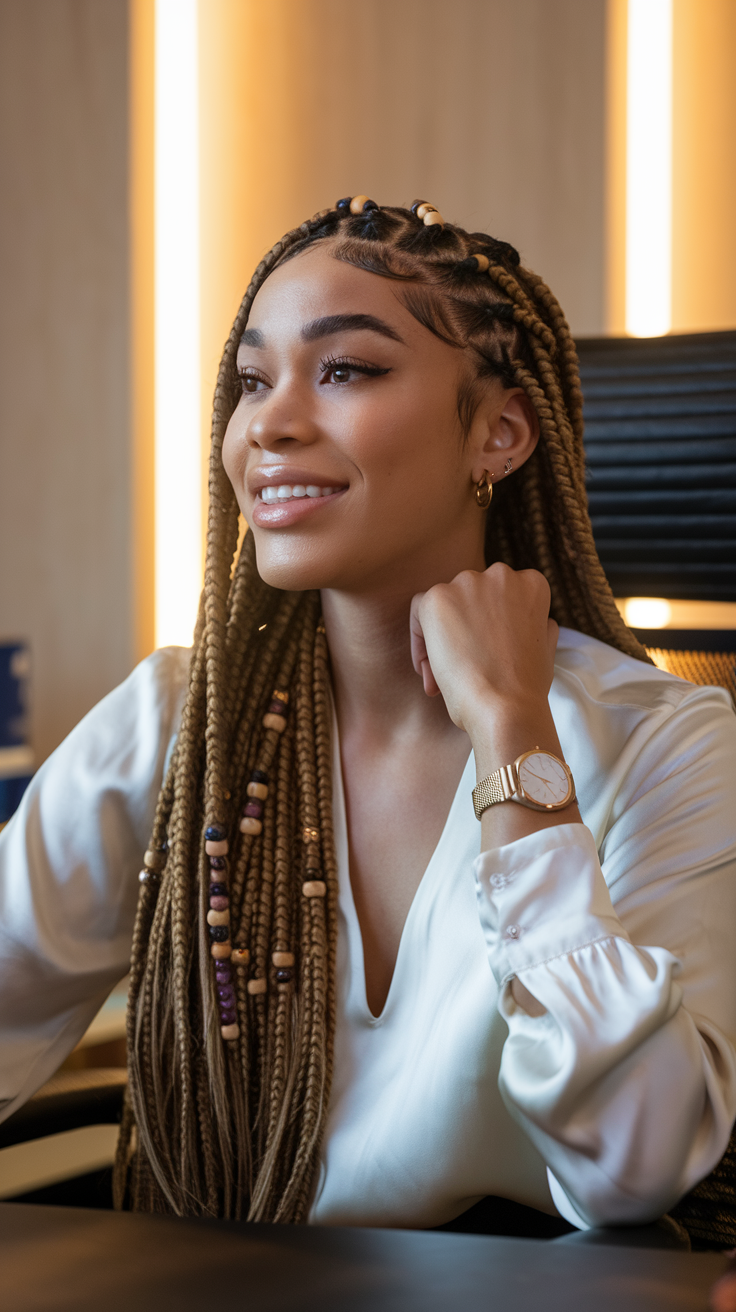 Spring Box Braid Hairstyle Ideas for Women in 2025