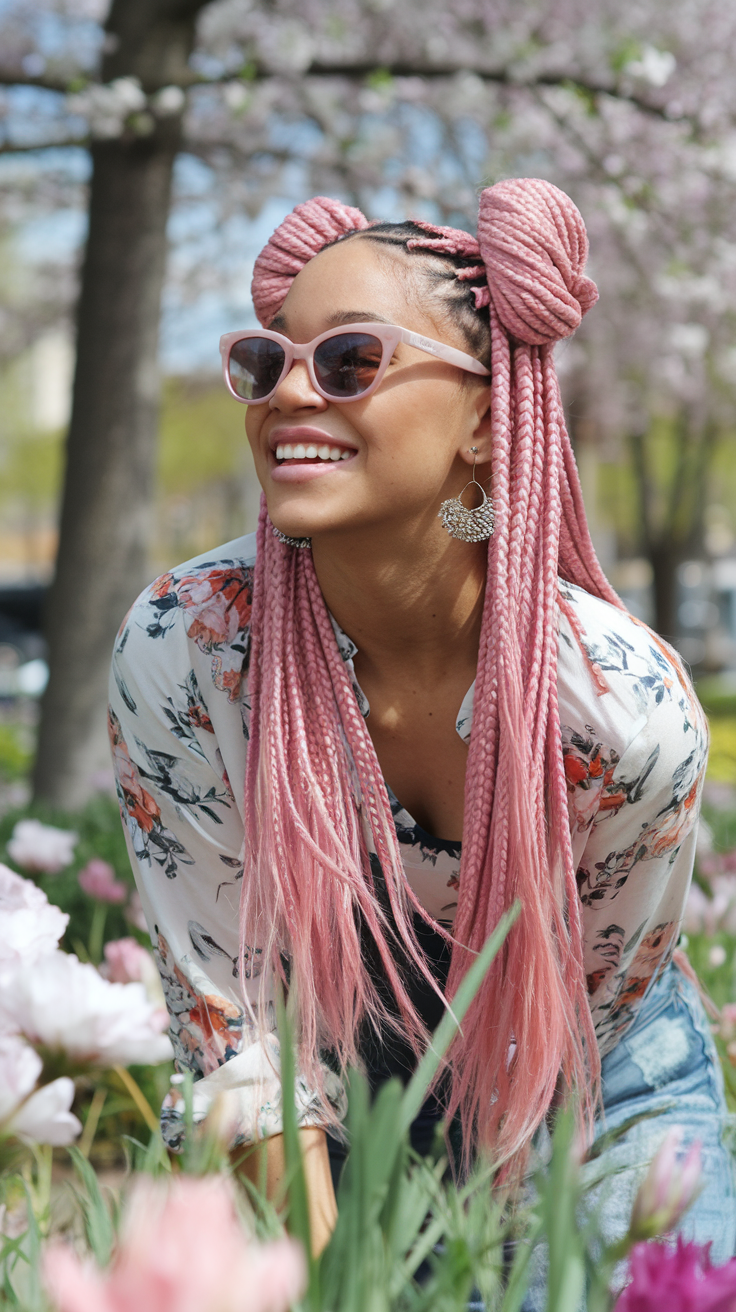 Spring Box Braid Hairstyle Ideas for Women in 2025