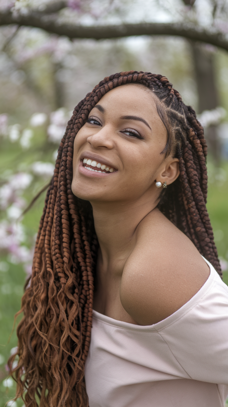 Spring Box Braid Hairstyle Ideas for Women in 2025