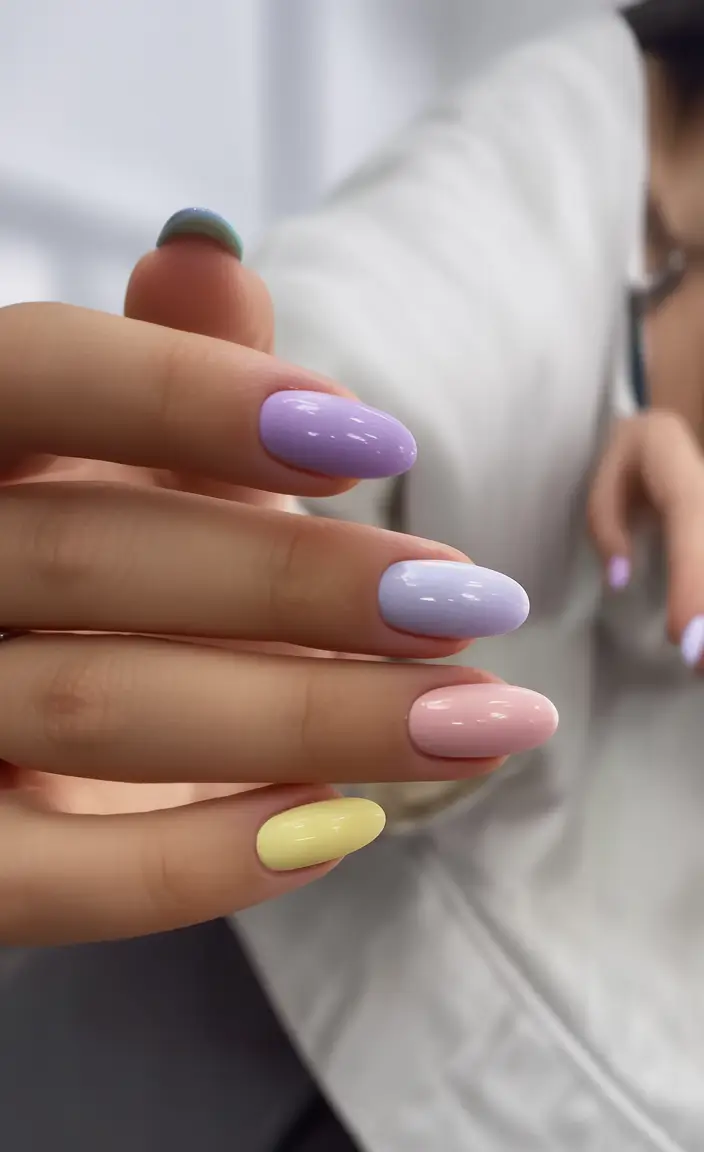 Almond Nails Made for Summer 2025 Butterfly Candy Ombre