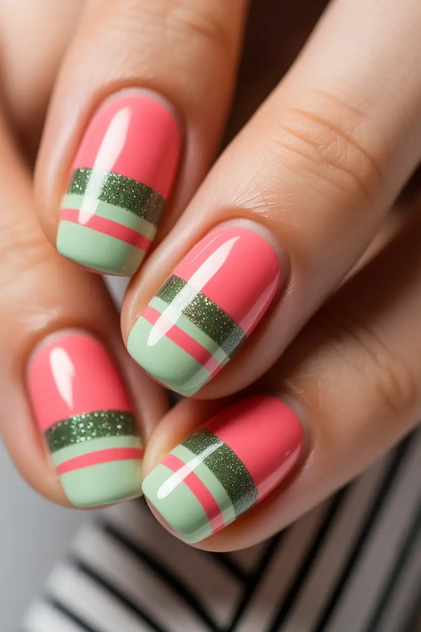 Beach-Ready Nails for 2025 Watermelon Mojito Pop
