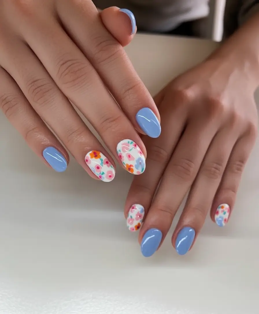 Beach-Ready Nails for 2025 Powder Blue Garden