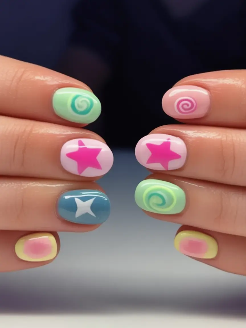 Beach-Ready Nails for 2025 Cotton Candy Carousel Vibes