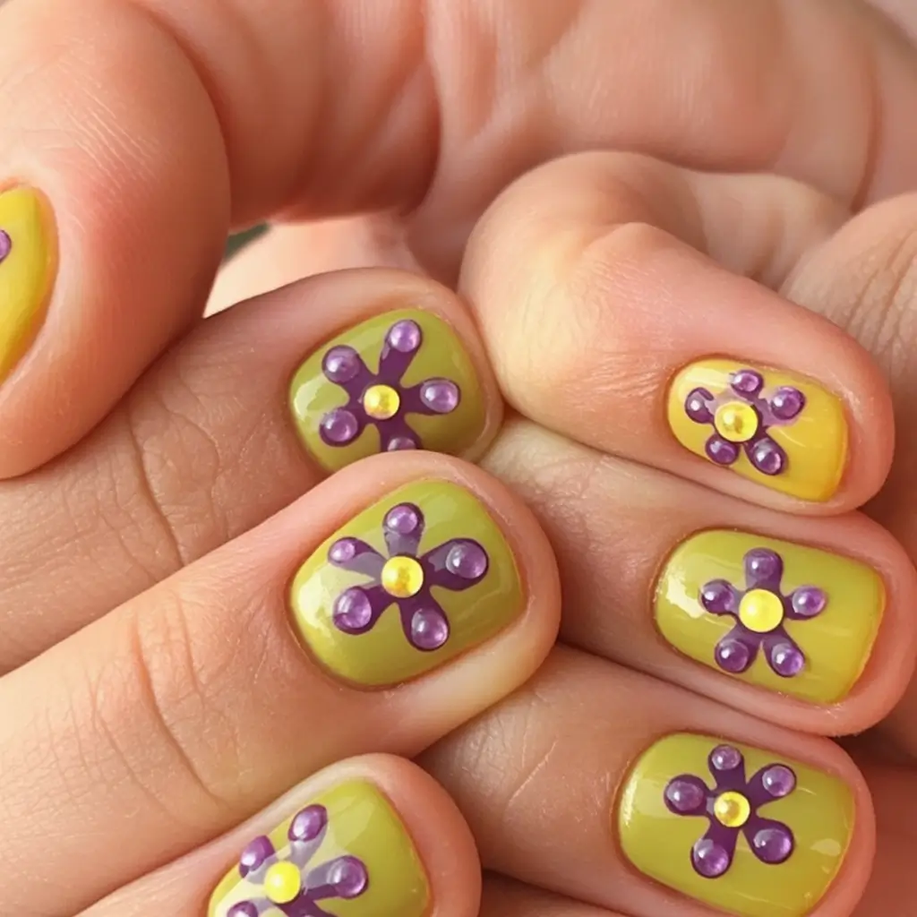 Beach-Ready Nails for 2025 Juicy Olive Blooms