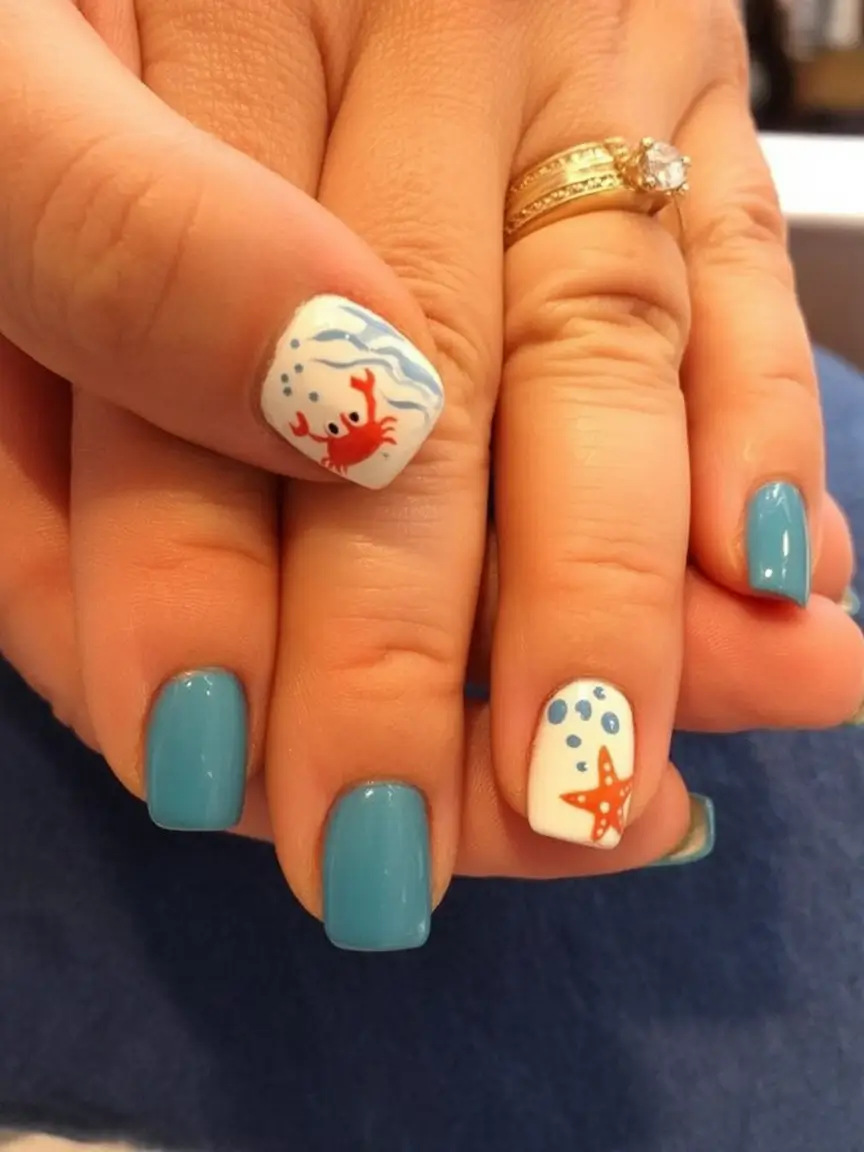 Beach-Ready Nails for 2025 Under The Sea Cuties
