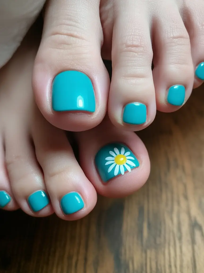 Beach Toe Nails for Summer 2025 Daisy Fresh and Beachy