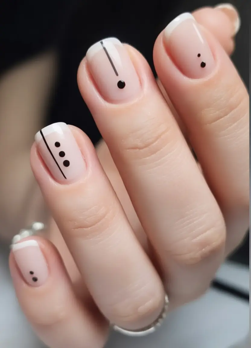 Best July Nail Colors for 2025 Minimal Dot French Drama