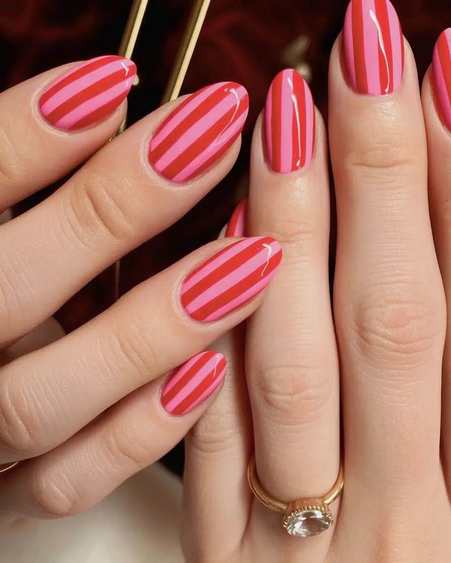 Best July Nail Colors for 2025 Barbiecore Stripes That Mean Business