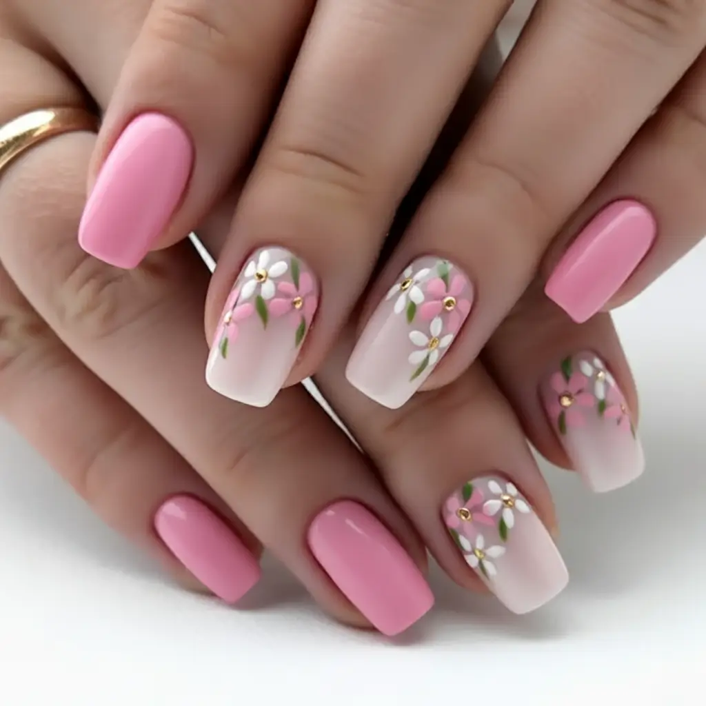 Best July Nail Colors for 2025 Pastel Bloom With 3D Florals