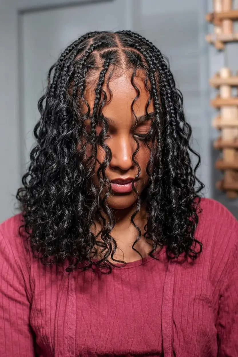 Black Women Hairstyles - Summer 2025 Trends Half Braided, Half Curly Fusion