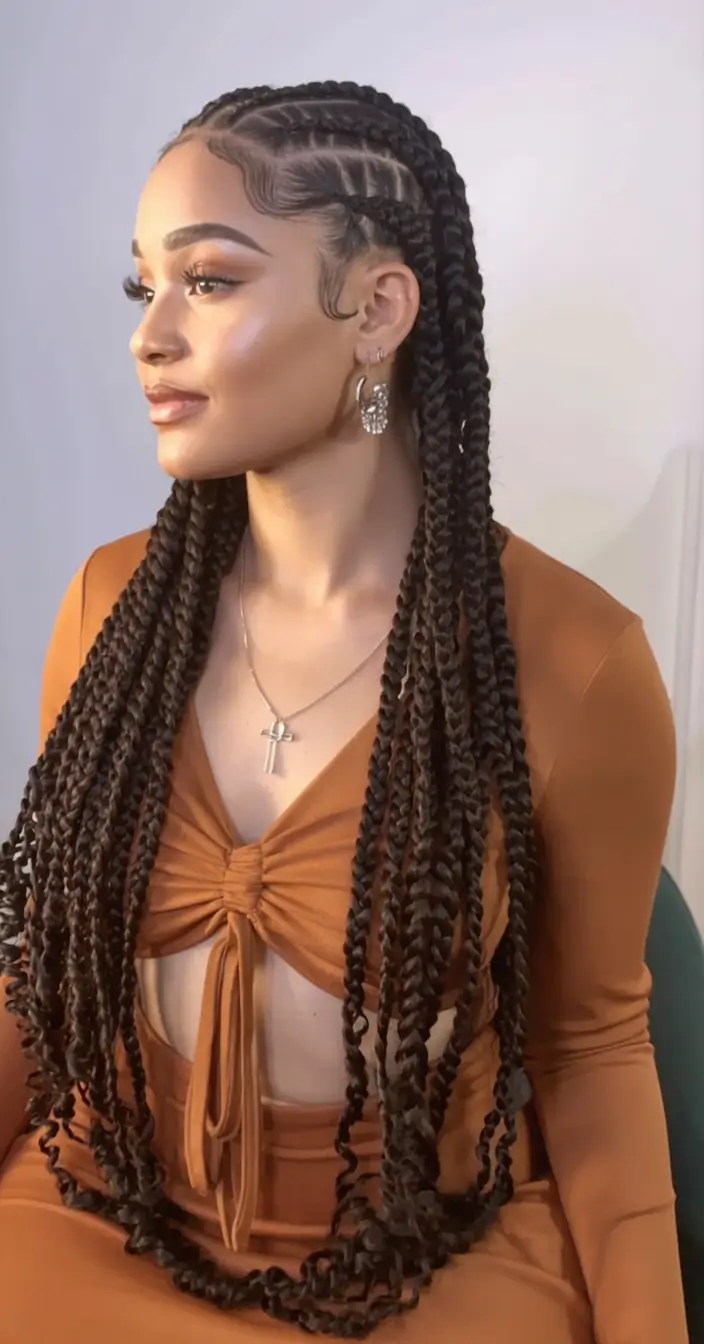 Black Women Hairstyles - Summer 2025 Trends Mid-Part Long Braided Styles