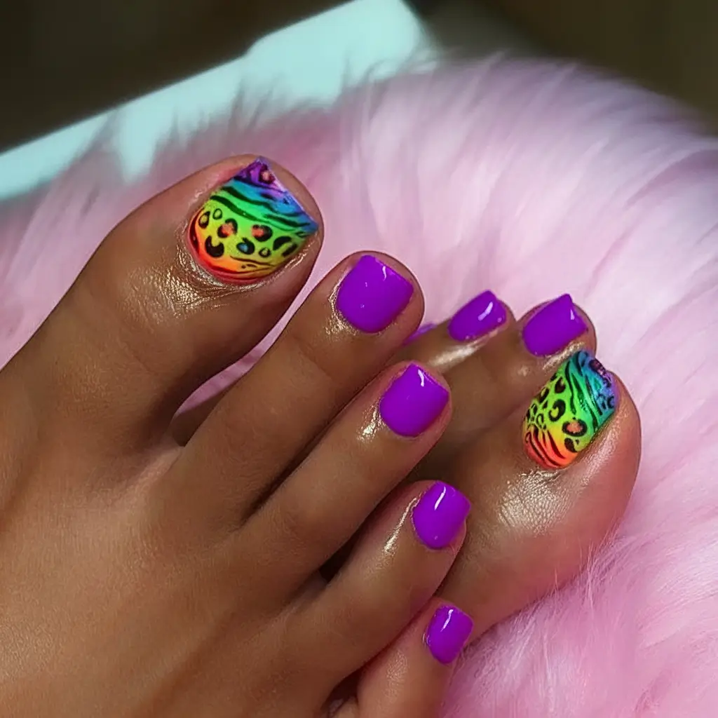 Bold Toe Colors for Summer 2025 Neon Jungle Meets Summer Safari