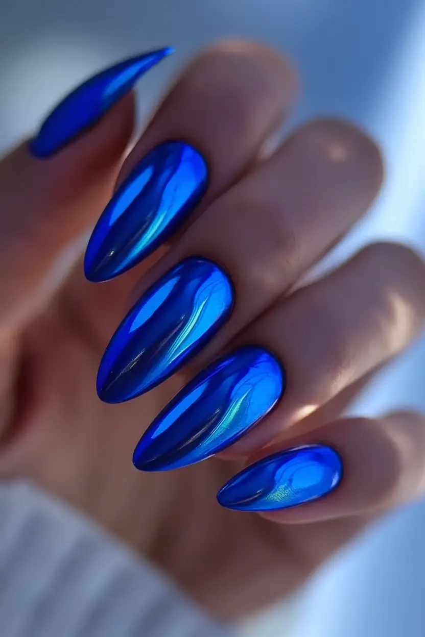 Chill Blue Nails for Summer 2025 Chrome Cobalt Energy for the Bold