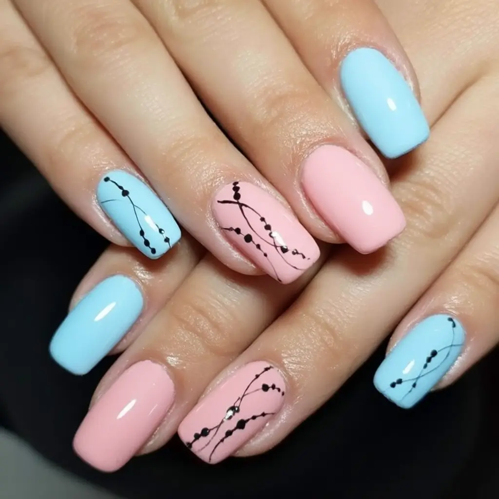 Classy Summer Nails for 2025 Style Bubblegum Geometry