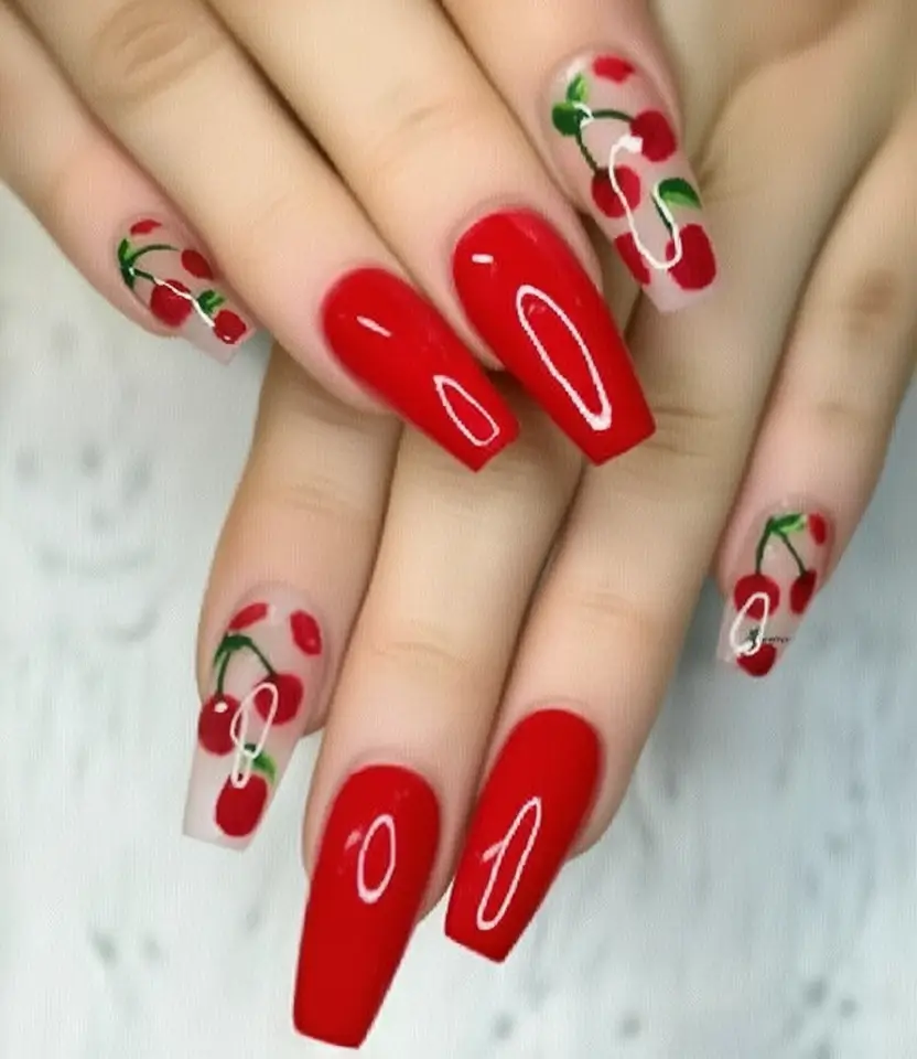 Coffin Nails for Summer 2025 Vibes Cherry Bombshell Classic