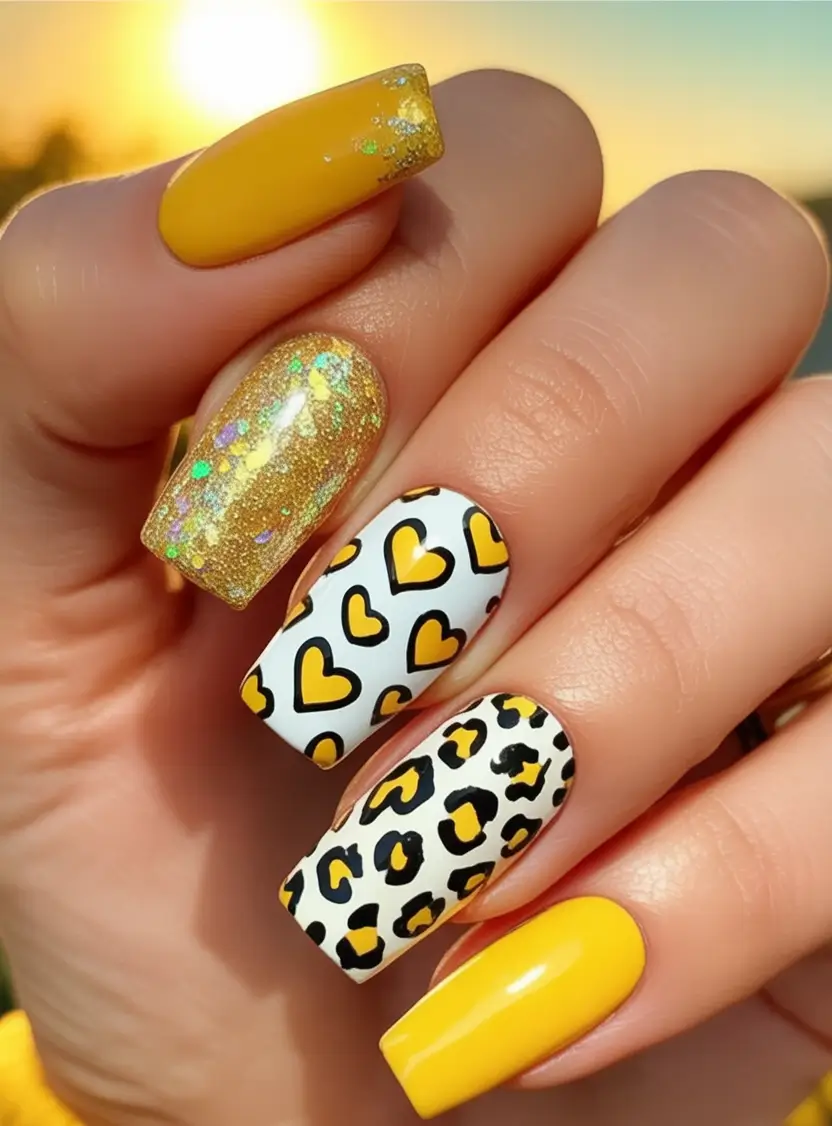 Coffin Nails for Summer 2025 Vibes Golden Hour Jungle Pop