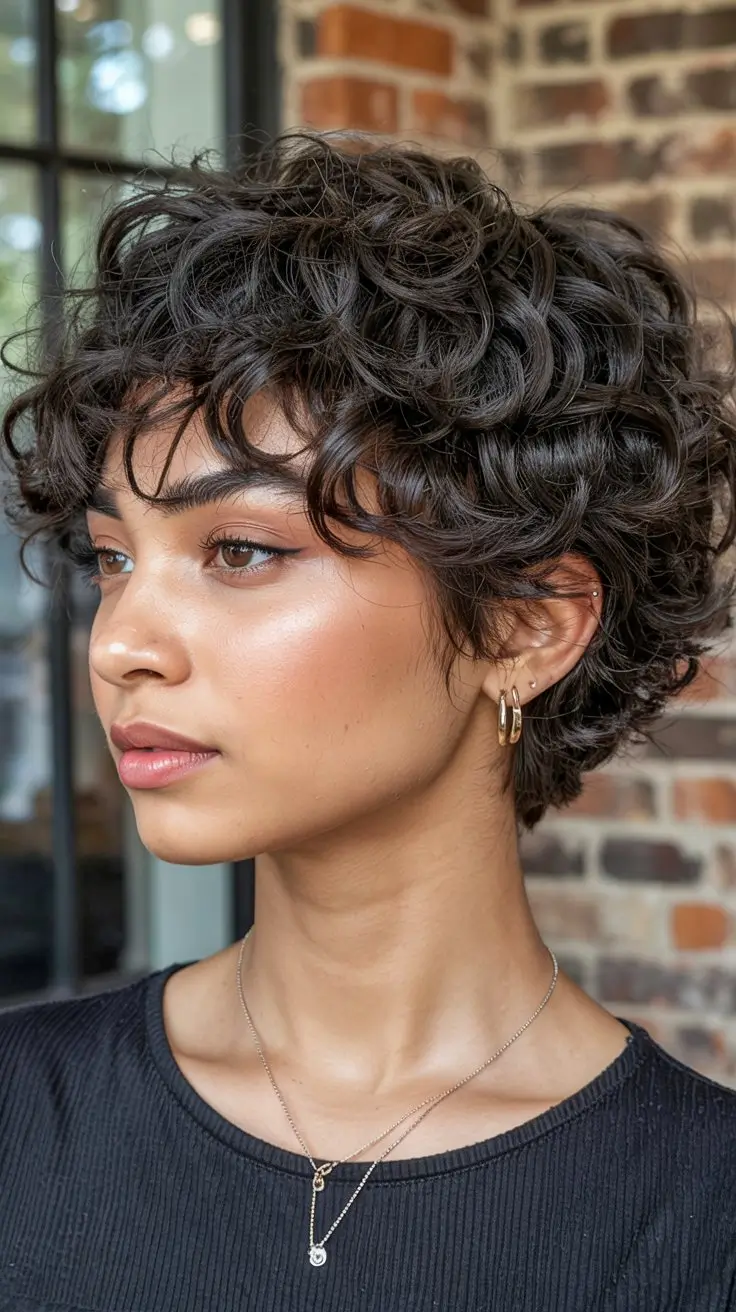Curly Haircuts - Natural Curls Inspiration Summer 2025 Textured Curly Bob with Soft Definition