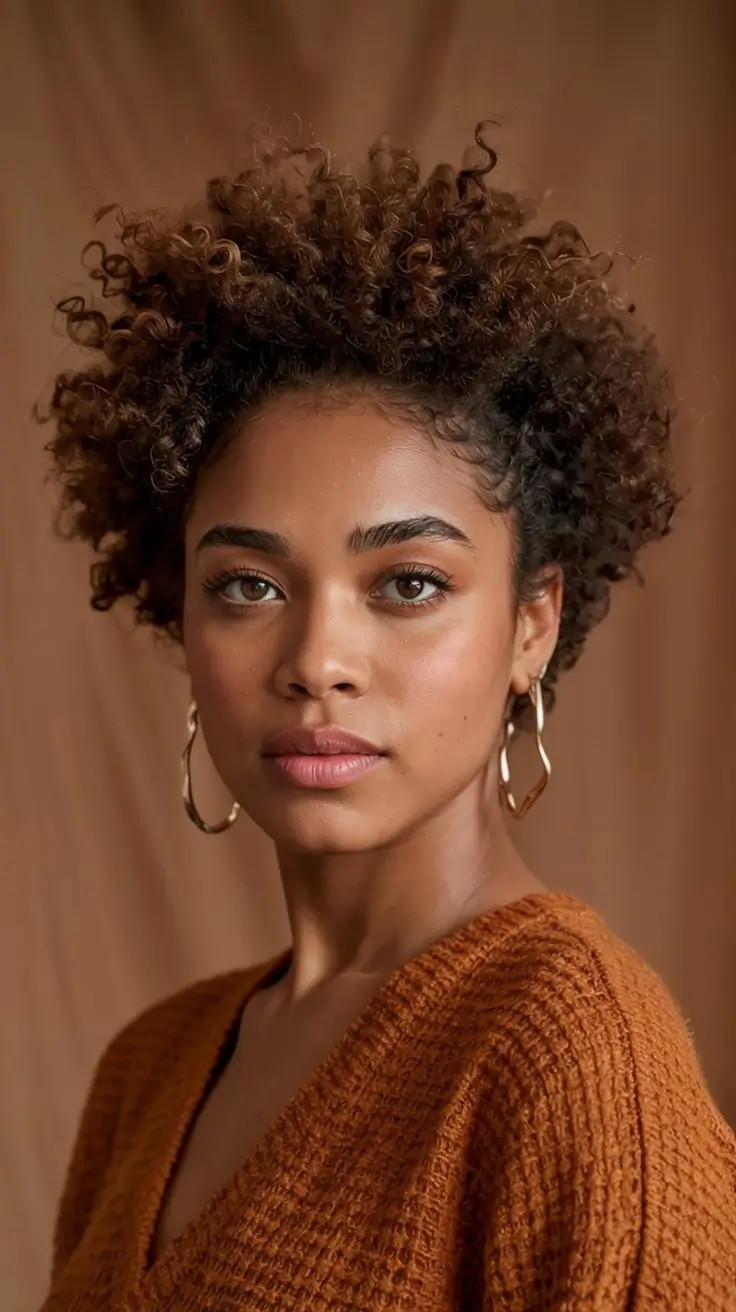Curly Haircuts - Natural Curls Inspiration Summer 2025 Short Natural Halo with Soft Lifted Edges