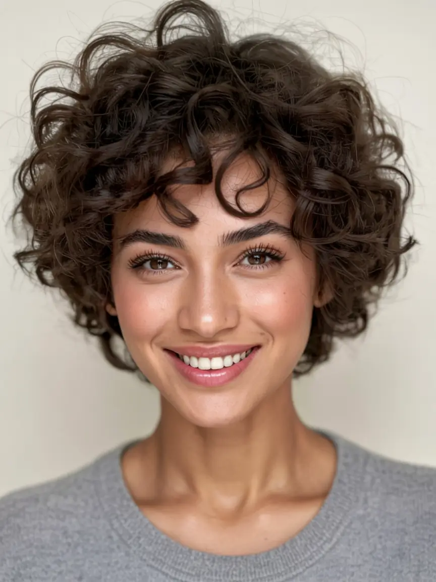 Curly Haircuts – Natural Curls Inspiration Summer 2025 Soft Short Layers with Bounce