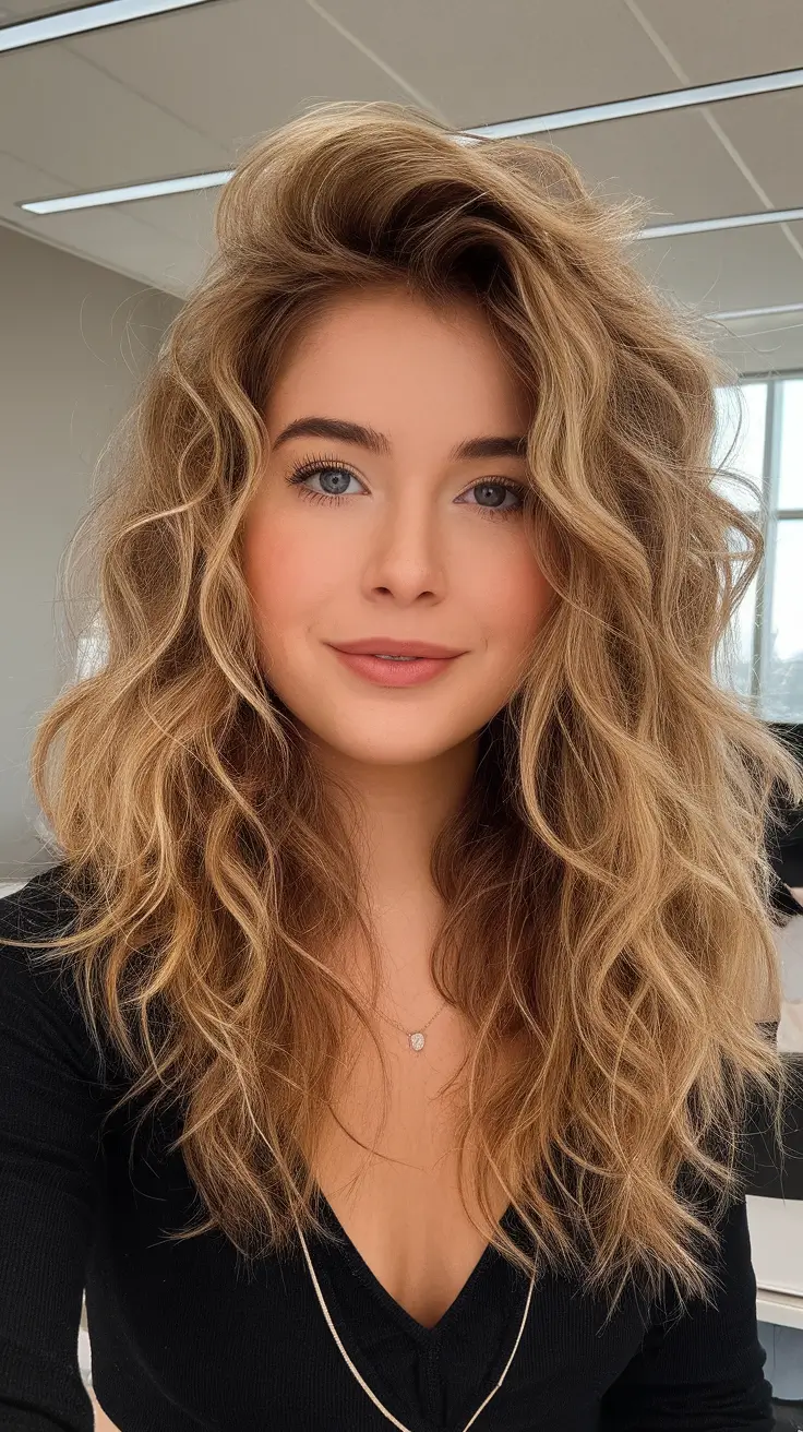 Curly Haircuts - Natural Curls Inspiration Summer 2025 Golden Blonde Waves with Volume and Shine