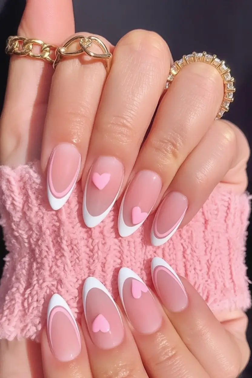 Cute Nails for a Perfect 2025 Summer French Love with a Twist
