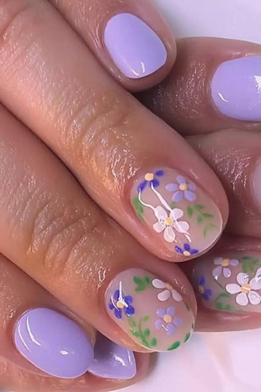 Cute Nails for a Perfect 2025 Summer Lavender Meadow Daydream