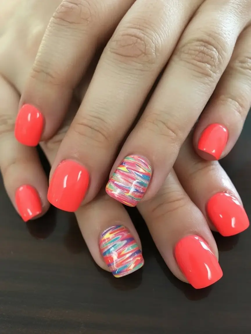 Cute Nails for a Perfect 2025 Summer Tangerine Dream With a Twist