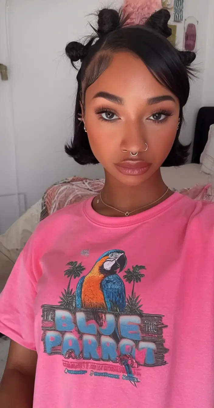 Cute Summer Hairstyle Ideas - Effortless Looks 2025 Playful Short Buns With Chic Bangs