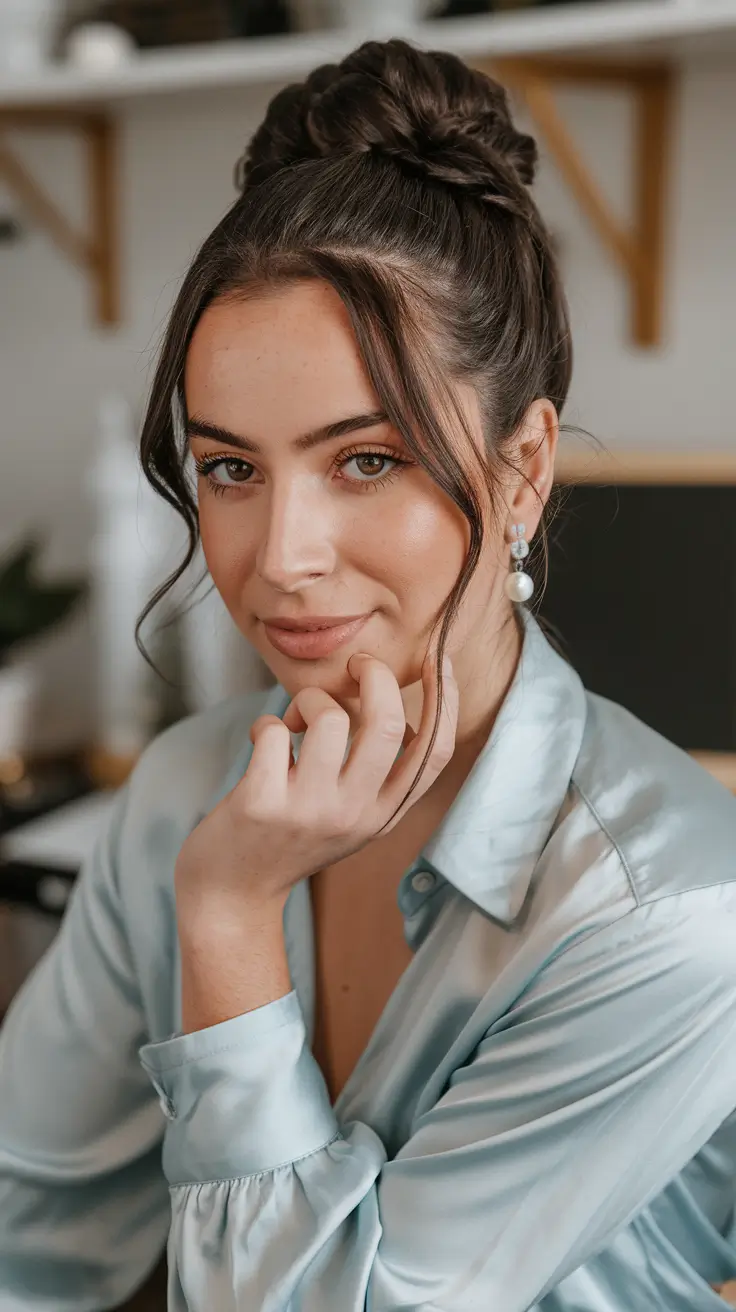 Cute Summer Hairstyle Ideas - Effortless Looks 2025 Textured High Bun Elegance