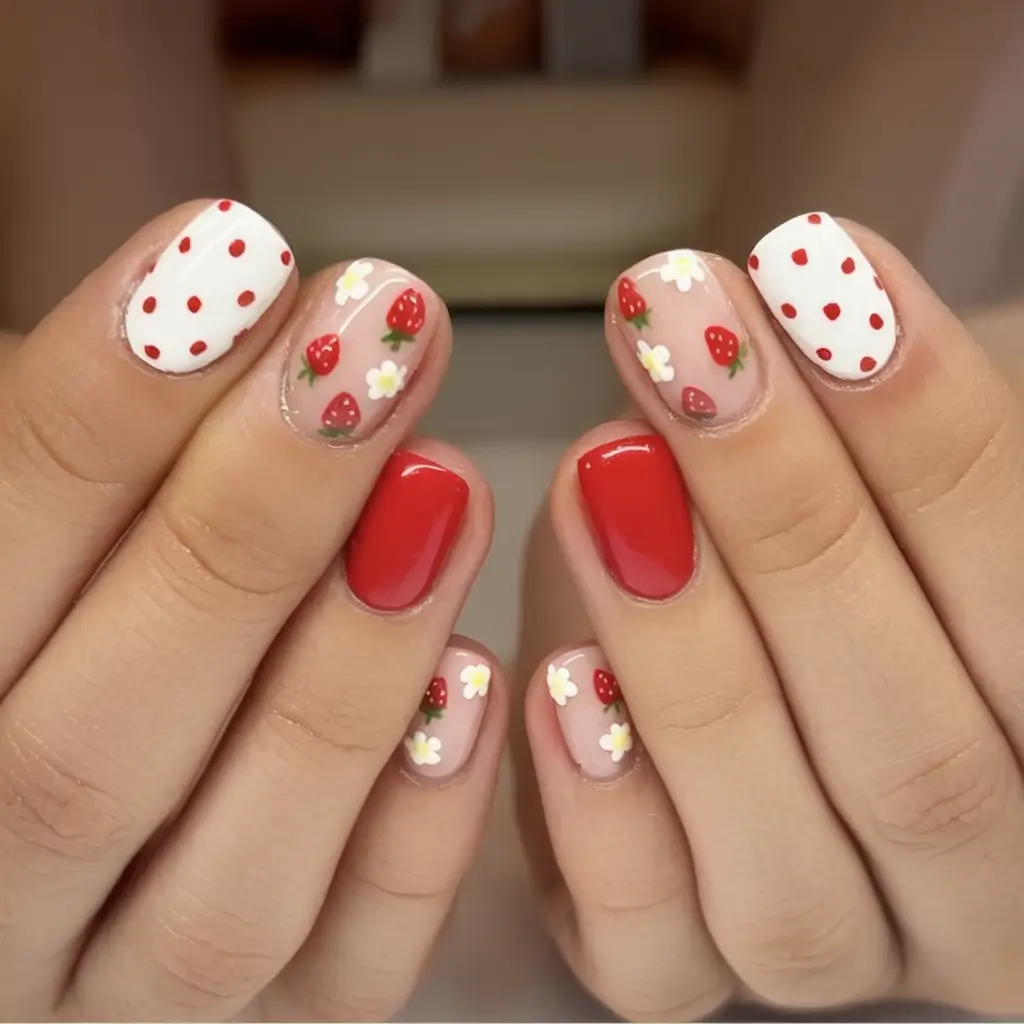 Cute Summer Nails You’ll Love in 2025 Strawberry Picnic Vibes