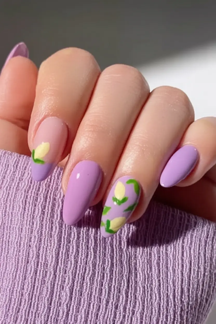 Cute Summer Nails You’ll Love in 2025 Lavender Lemonade Charm