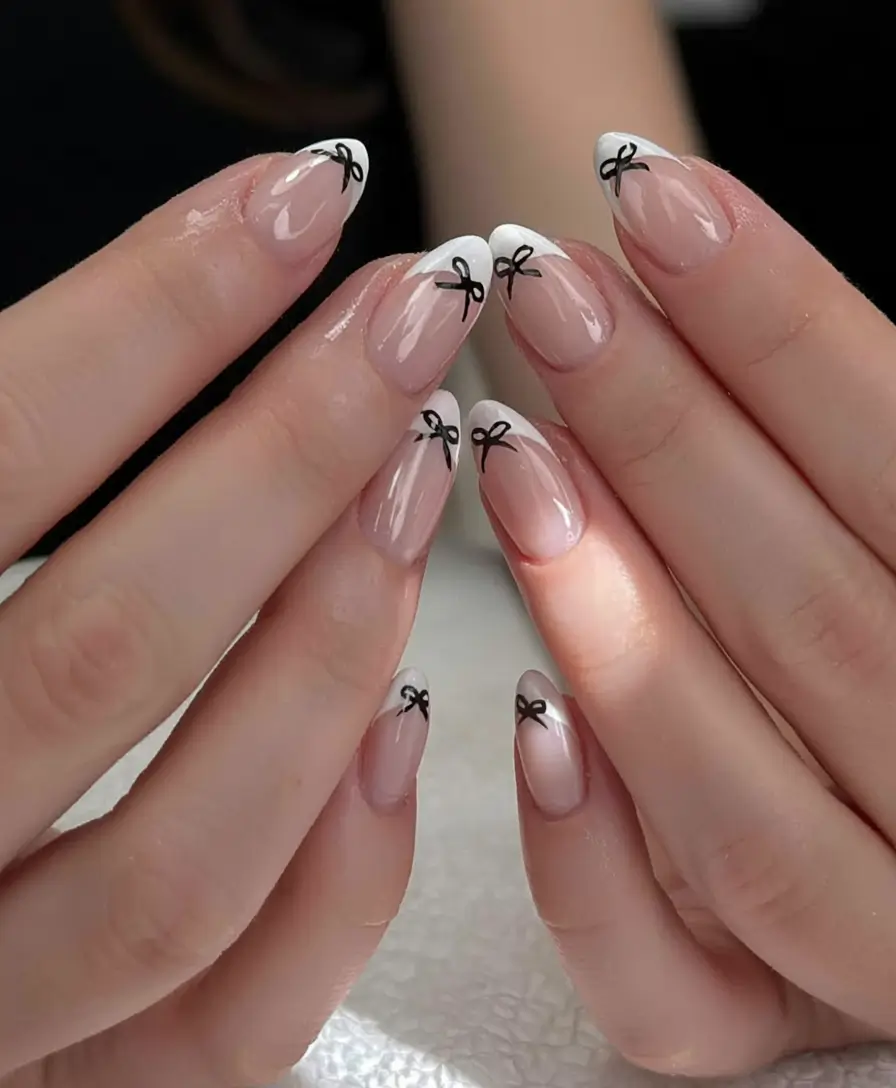 Cutest Summer Nails for 2025 Delicate Bow-Tied French Tips