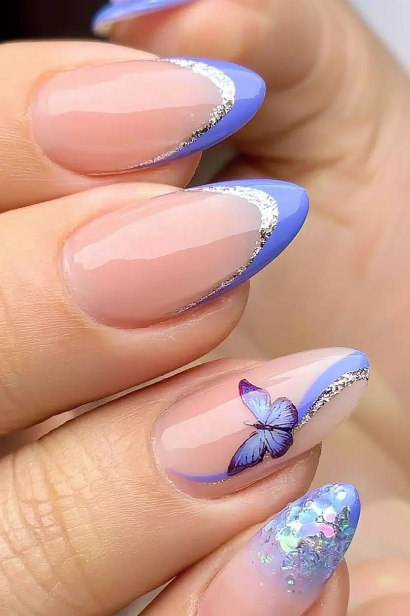Cutest Summer Nails for 2025 Lavender Butterfly Dreams