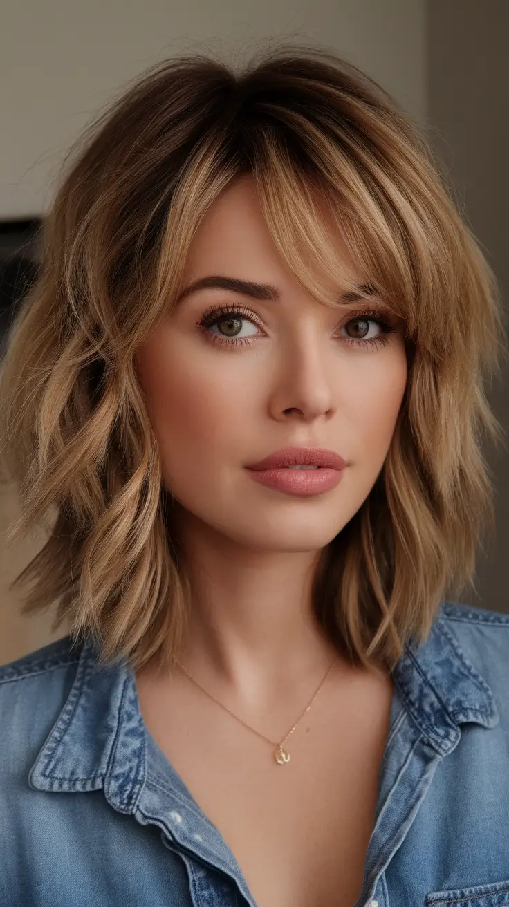 Easy Short Hairstyles for Summer 2025 – Chic Ideas Shaggy Bob with Soft Bangs