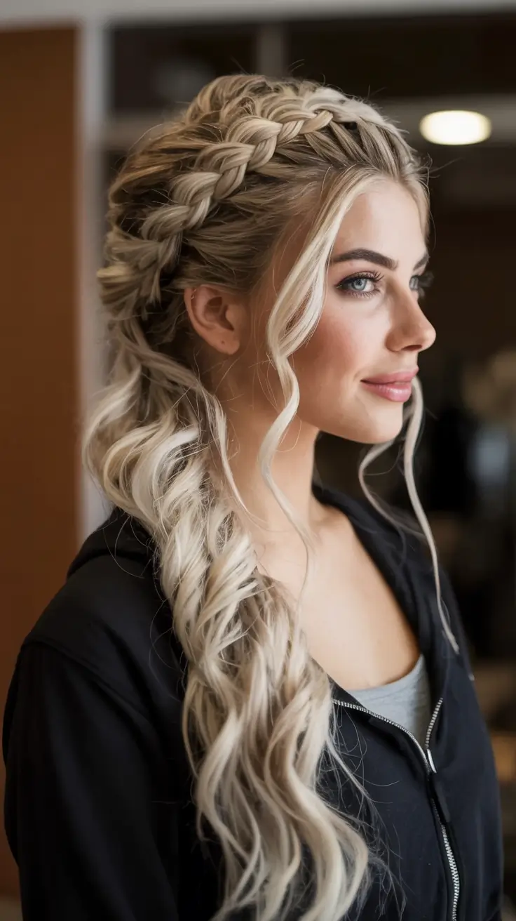 effortless natural hair inspiration for summer 2025! boho goddess braids with cascading waves